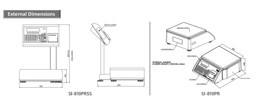 SI-810PR Receipt Printer Scale